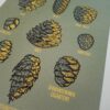 Zapfen - Gold schattiert (Natural Green, A4) – Bild 2