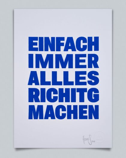 Einfach immer alles richtig machen - Hell (A4)